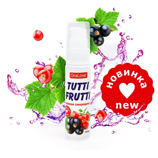 Оральный лубрикант Tutti-frutti свежая смородина, 30 мл