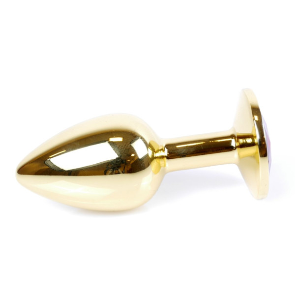 Анальная пробка Boss Series - Jewellery Gold PLUG Light Blue S