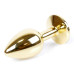 Анальная пробка Boss Series - Jewellery Gold PLUG Light Blue S