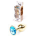 Анальная пробка Boss Series - Jewellery Gold PLUG Light Blue S