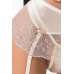 Комплект белья LOTUS SET cream XXL/XXXL: стринги, лиф, юбка-пояс для чулок