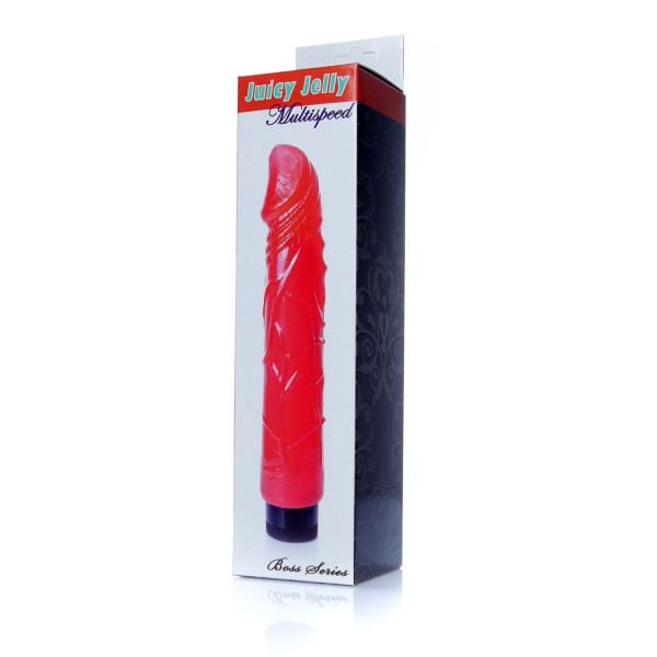 Вибратор Boss Series - Juicy Jelly Multispeed Red, длина 22 см, диаметр 4 см