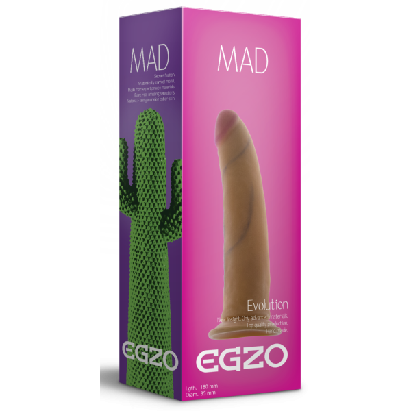 Фаллоимитатор EGZO Ciberskin, 18*3,5 см