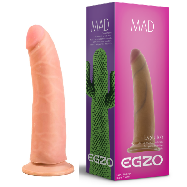 Фаллоимитатор EGZO Ciberskin, 18*3,5 см