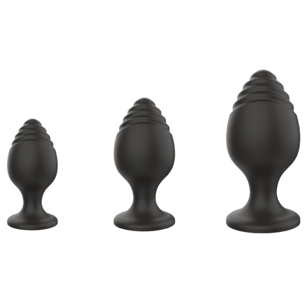 Набор анальных стимуляторов Boss Series - Silicone Anal Plugs Set, 2,8х3,5х4,4 см