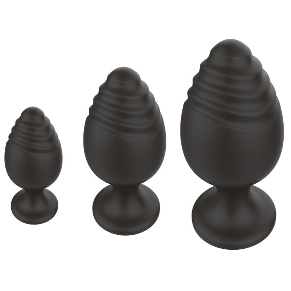 Набор анальных стимуляторов Boss Series - Silicone Anal Plugs Set, 2,8х3,5х4,4 см