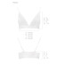 Эластичный топ с кружевом Passion PS001 TOP white, размер XL