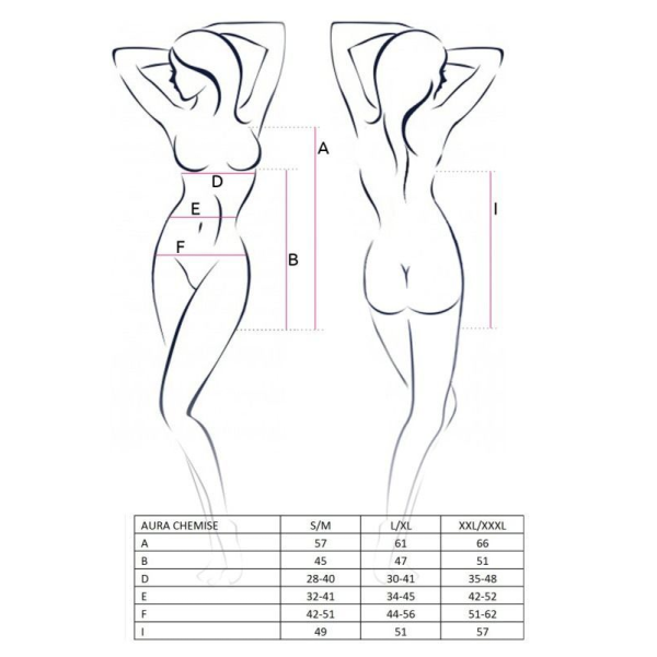 Сорочка платье AURA CHEMISE black XXL/XXXL - трусики, халтер, со спущенными бретелями