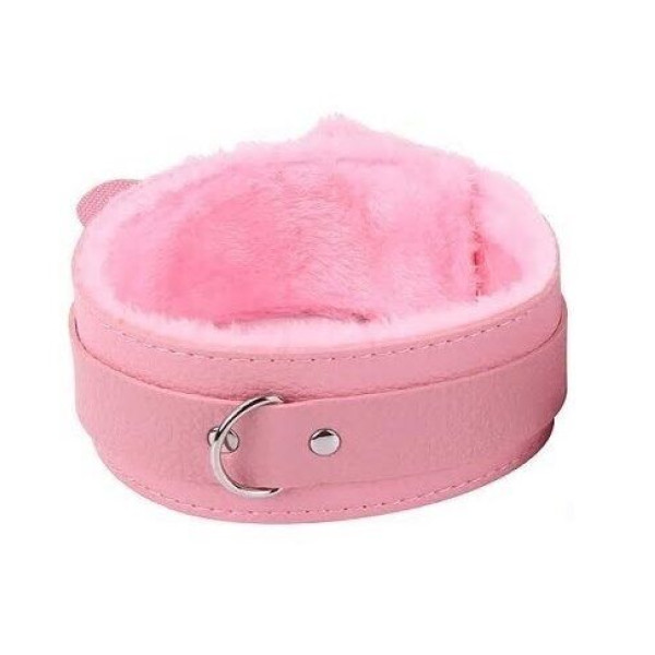 Ошейник с мехом, PINK