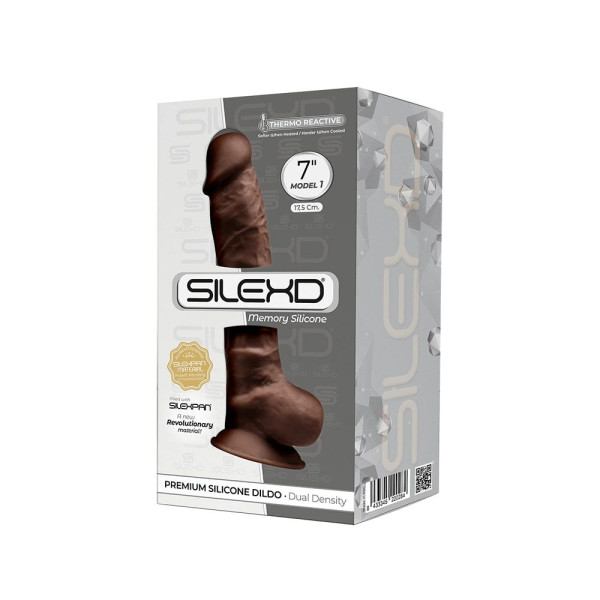 Фаллоимитатор SilexD Johnny Brown (MODEL 1 размер 7in), двухслойный, силикон+Silexpan, диаметр 3,8см