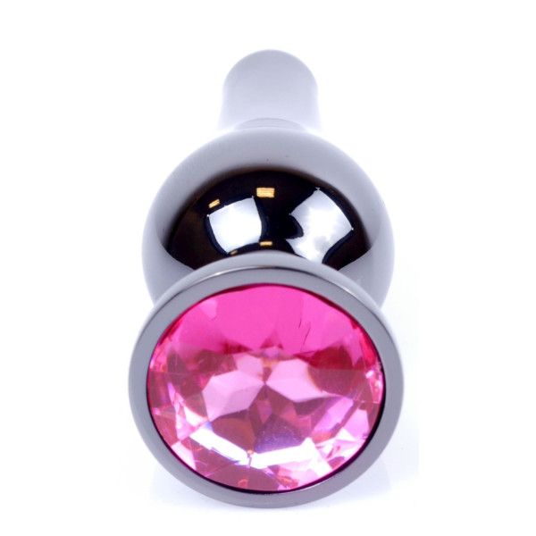 Анальная пробка Boss Series - Jewellery Dark Silver BUTT PLUG Pink