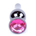 Анальная пробка Boss Series - Jewellery Dark Silver BUTT PLUG Pink