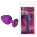Силиконовая анальная пробка с кристаллом Purple Silicone Black Diamond, размер S
