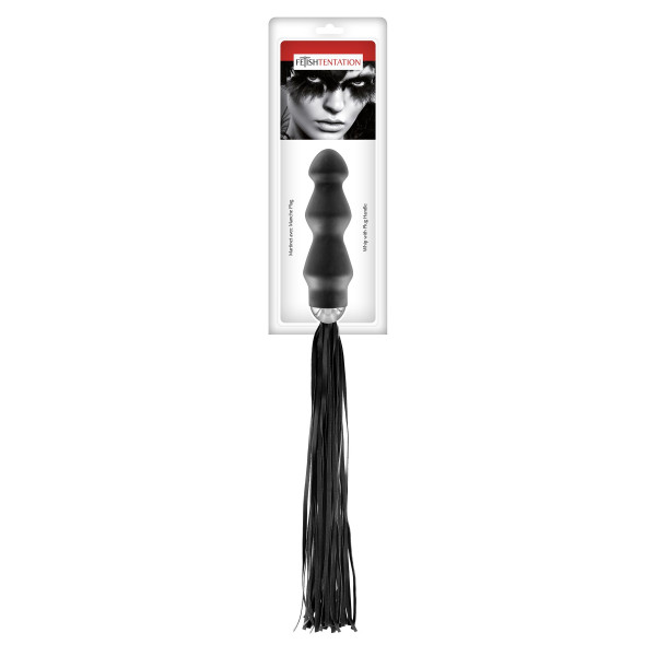 Флоггер с ручкой - анальным плагом Fetish Tentation Whip with Plug Handle