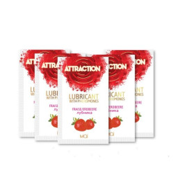 Пробник лубриканта с феромонами MAI ATTRACTION LUBS STRAWBERRY, 10 мл