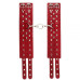 Оковы Leather Double Fix Leg Cuffs, red