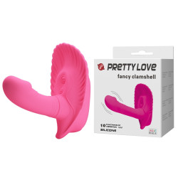 Вибробабочка с стимулятором клитора PRETTY LOVE - fancy clamshell 