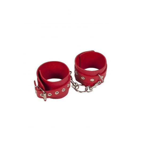Наручники Leather Restraints Hand Cuffs, red
