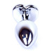 Анальная пробка Boss Series - Jewellery Silver Heart PLUG Light Bluer S