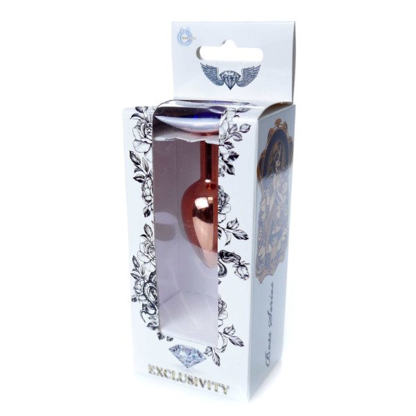 Анальная пробка Boss Series - Jewellery Red Gold PLUG Dark Blue S