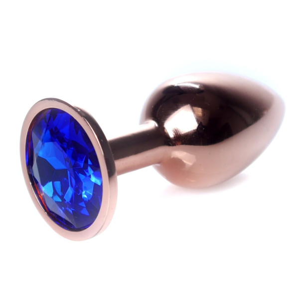 Анальная пробка Boss Series - Jewellery Red Gold PLUG Dark Blue S