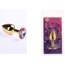 Анальная пробка, Gold Pink Topaz, S