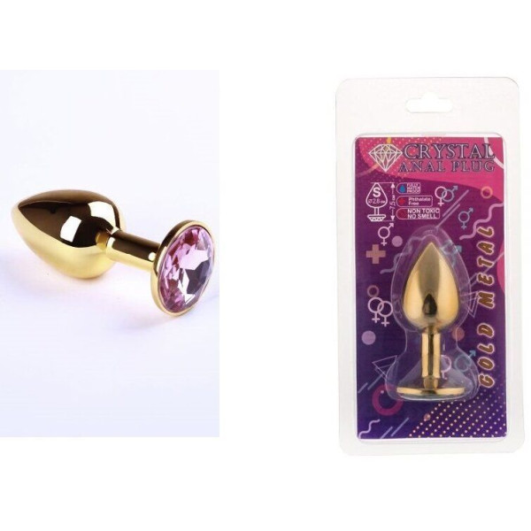 Анальная пробка, Gold Pink Topaz, S