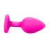 Силиконовая анальная пробка с кристаллом Silicon Pink 05, размер S