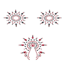 Пэстис из кристаллов Petits Joujoux Gloria set of 3 - Black/Red