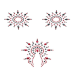 Пэстис из кристаллов Petits Joujoux Gloria set of 3 - Black/Red