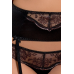 Комплект белья BRIDA SET OpenBra black L/XL: трусики-танга, пояс, открытый лиф