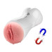Мастурбатор с вибростимуляцией FOXSHOW Vibrating and Flashing Masturbation Cup White USB, 7+7 скоростей вибрации