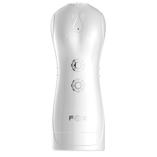 Мастурбатор с вибростимуляцией FOXSHOW Vibrating and Flashing Masturbation Cup White USB, 7+7 скоростей вибрации