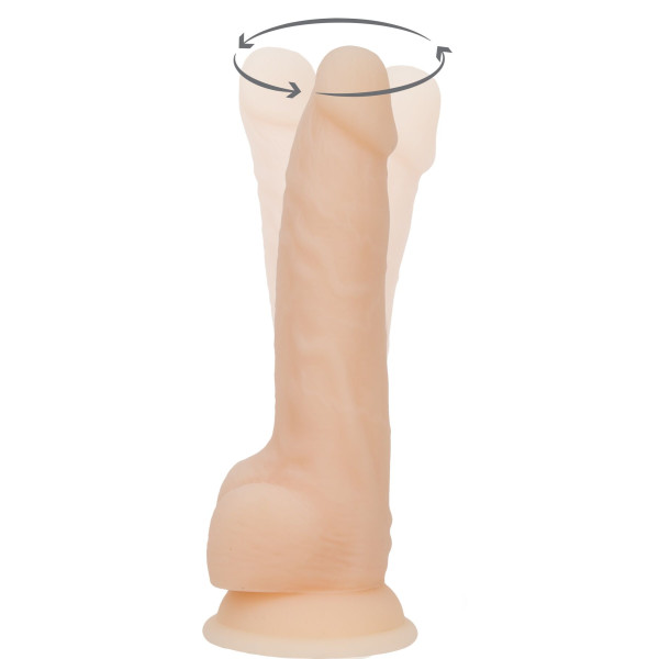 Фаллоимитатор с вибрацией и ротацией Naked ADDICTION James 8 inch Rotating & Vibrating Dong, пульт ДУ