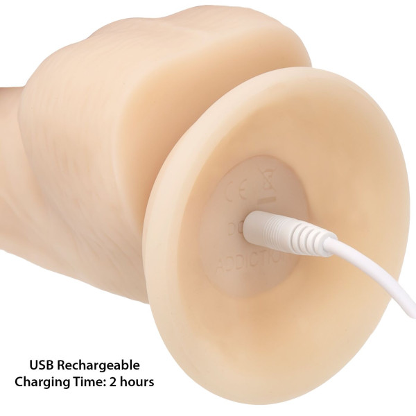 Фаллоимитатор с вибрацией и ротацией Naked ADDICTION James 8 inch Rotating & Vibrating Dong, пульт ДУ