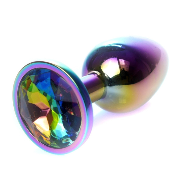 Анальная пробка Boss Series - Jewellery Multicolour PLUG Clear S
