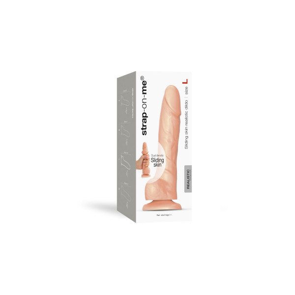 Реалистичный фаллоимитатор Strap-On-Me Sliding Skin Realistic Dildo Vanille - L, 19 см