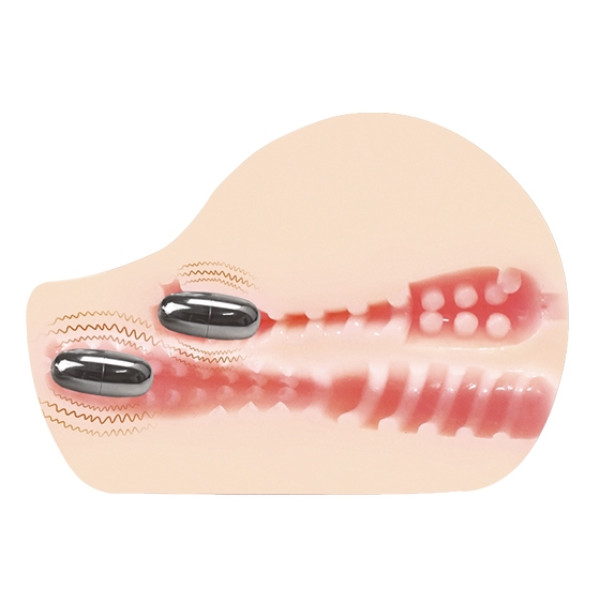 Мастурбатор двумя входами и вибрацией GRACES Vibrating Pleasure Ass&Vagina