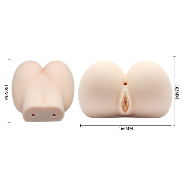 Мастурбатор двумя входами и вибрацией GRACES Vibrating Pleasure Ass&Vagina