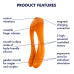 Универсальный вибростимулятор Satisfyer Candy Cane Finger Orange