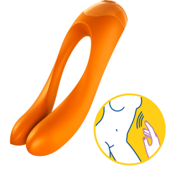 Универсальный вибростимулятор Satisfyer Candy Cane Finger Orange