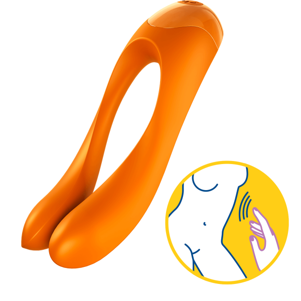 Универсальный вибростимулятор Satisfyer Candy Cane Finger Orange