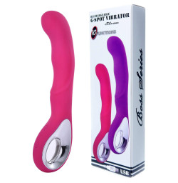 Вибромассажер для точки G Boss Series - Wibrator G-spot 10 functions USB Pink