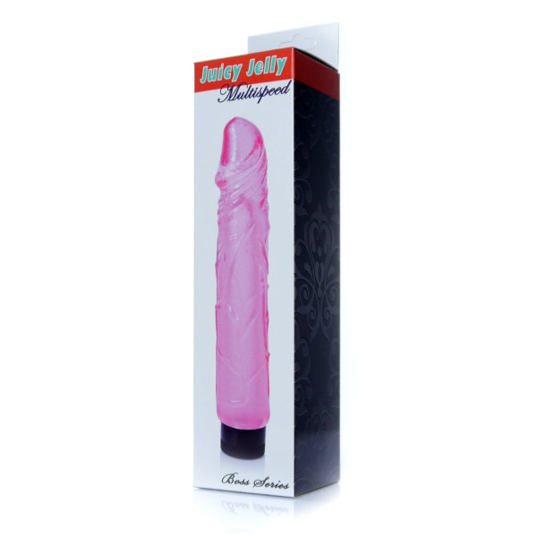 Вибратор Boss Series - Juicy Jelly Multispeed Pink, длина 22 см, диаметр 4 см