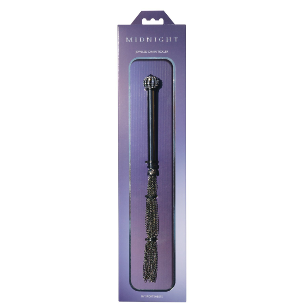 Металлическая плеть Sportsheets Midnight Jeweled Chain Tickler