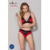 Трусики с широкой резинкой и кружевом Passion PS001 PANTIES red/black, размер S