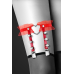 Гартер на ногу Bijoux Pour Toi - WITH HEART AND SPIKES Red, сексуальная подвязка с сердечком