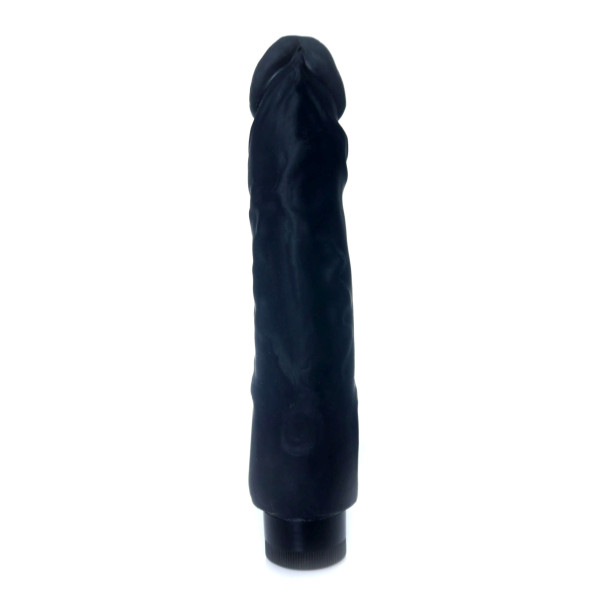 Вибратор Boss Series - Real Skin Black, длина 22 см, диаметр 4 см 