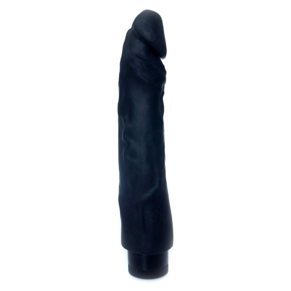 Вибратор Boss Series - Real Skin Black, длина 22 см, диаметр 4 см 