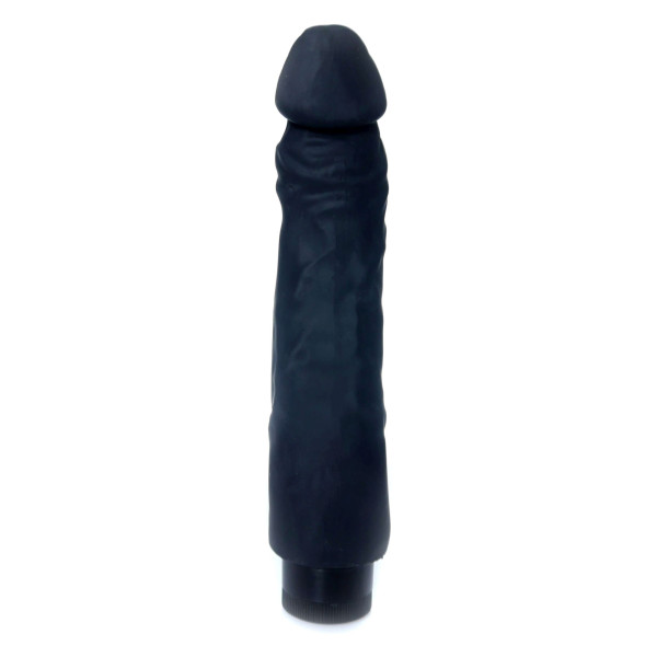Вибратор Boss Series - Real Skin Black, длина 22 см, диаметр 4 см 
